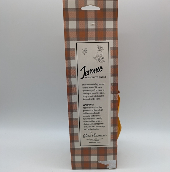 ✨3/$15 NIB Jerome The Gnome Orange PSL Pumpkin Spice Latte Scented Decor - Picture 3 of 6